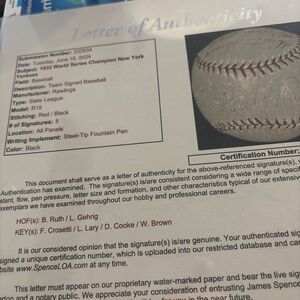Rawlings Baseball Black Ink Signature1932 World Series base ball Call Shot RUTH